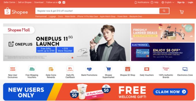 Tampilan pelacakan paket melalui website Shopee