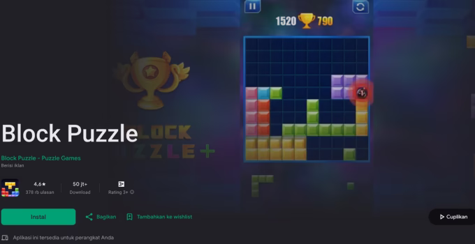 tentang game block puzzle penghasil uang